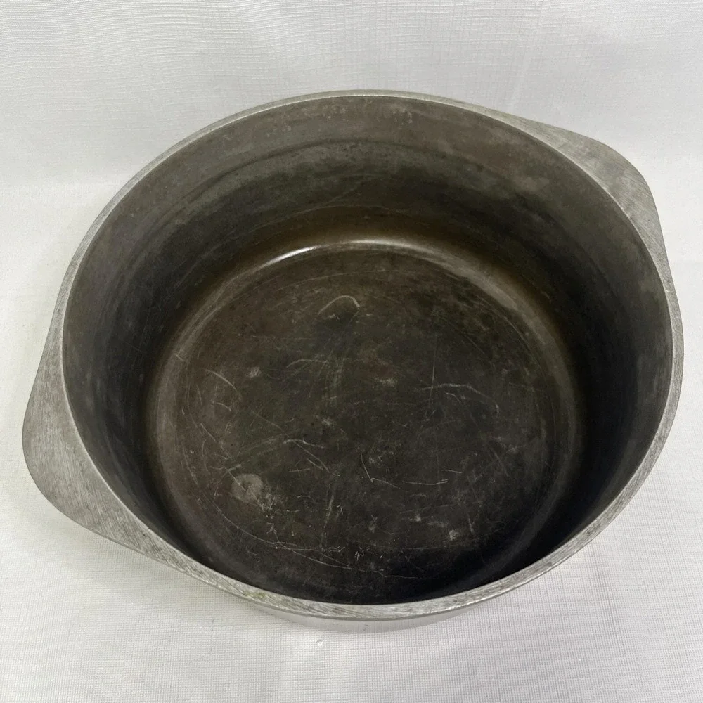 Vintage Club Brown Dutch Oven Large Stock Pot With Lid Cast Aluminum Collectible